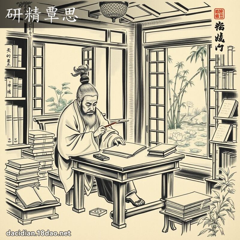 研精覃思 配图