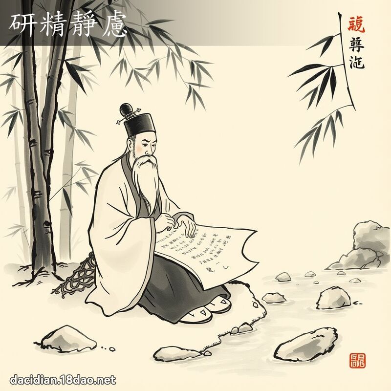 研精靜慮 配图