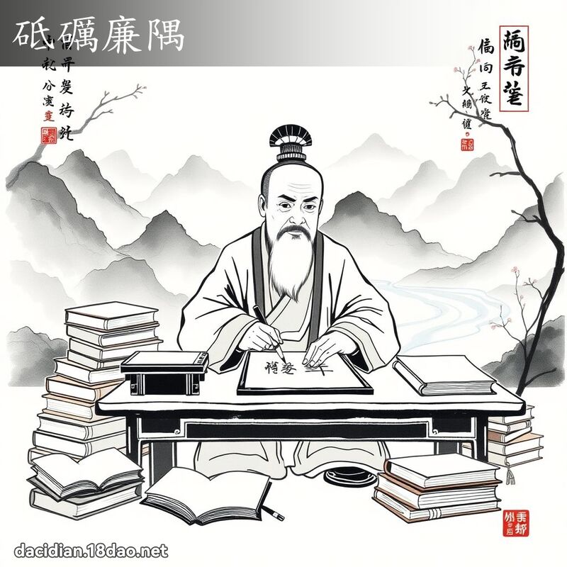 砥礪廉隅 配图