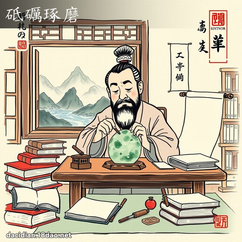 砥礪琢磨 配图