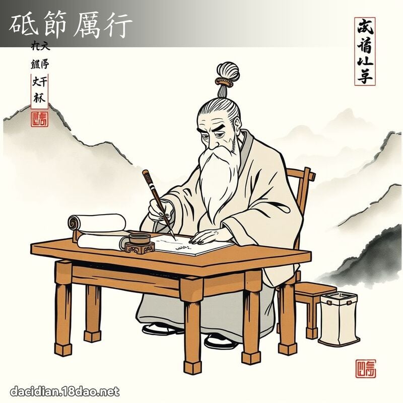 砥節厲行 配图
