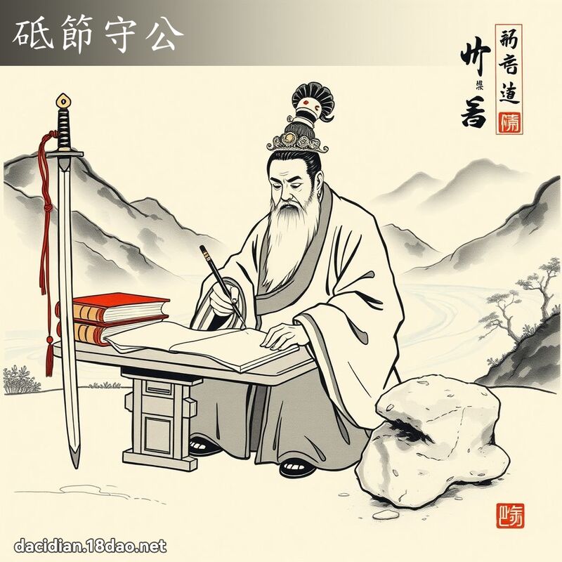 砥節守公 配图
