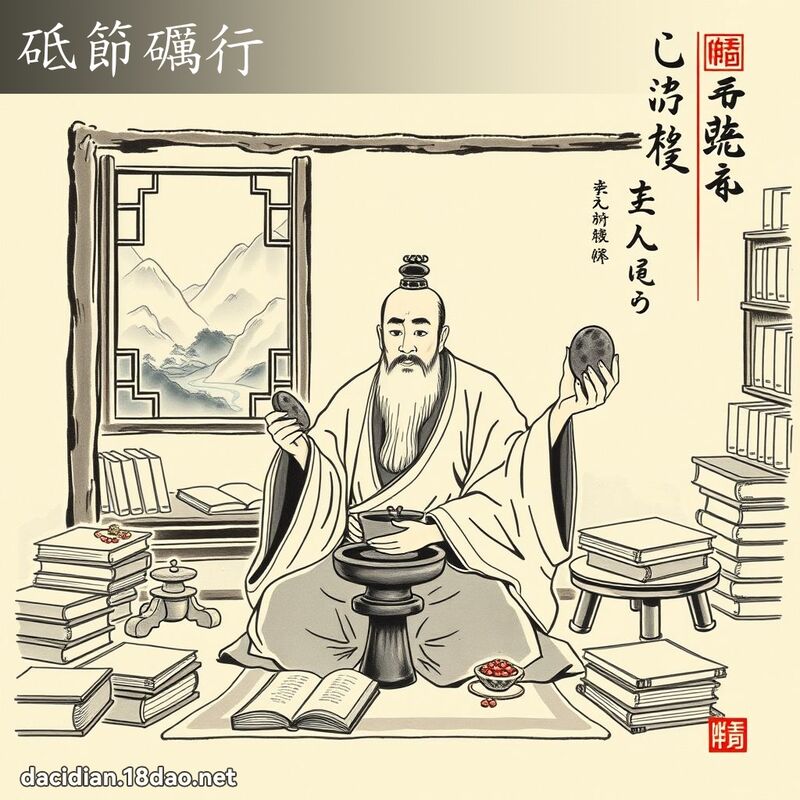 砥節礪行 配图