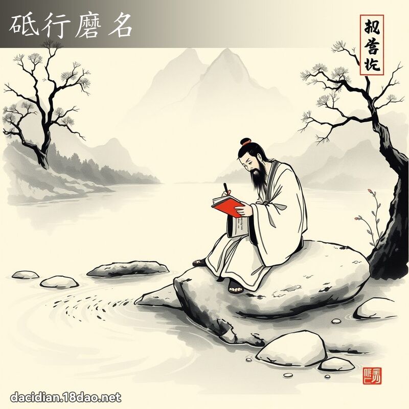 砥行磨名 配图
