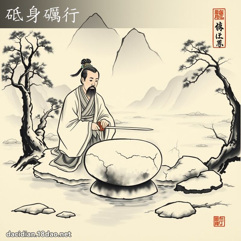砥身礪行 配图