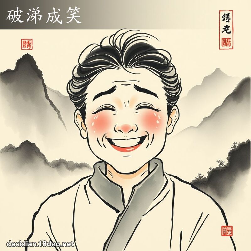 破涕成笑 配图