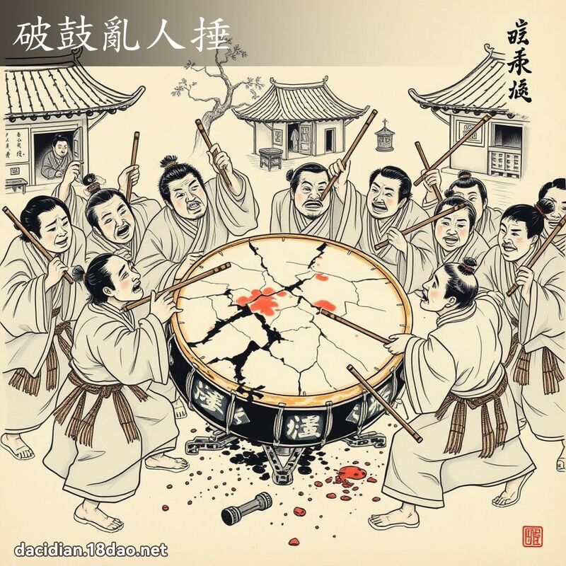 破鼓乱人捶 配图