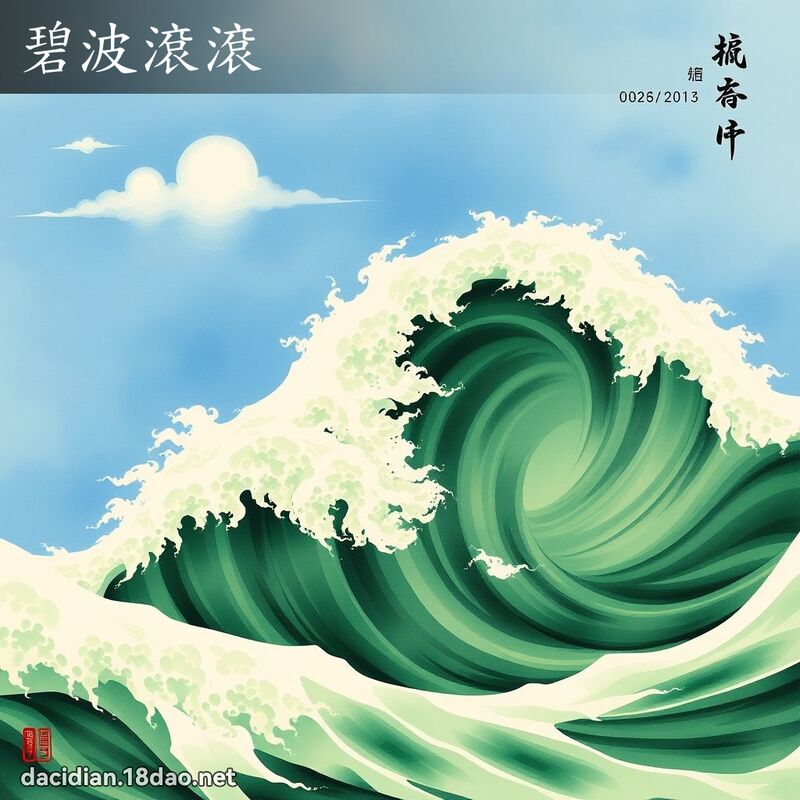 碧波滚滚 配图