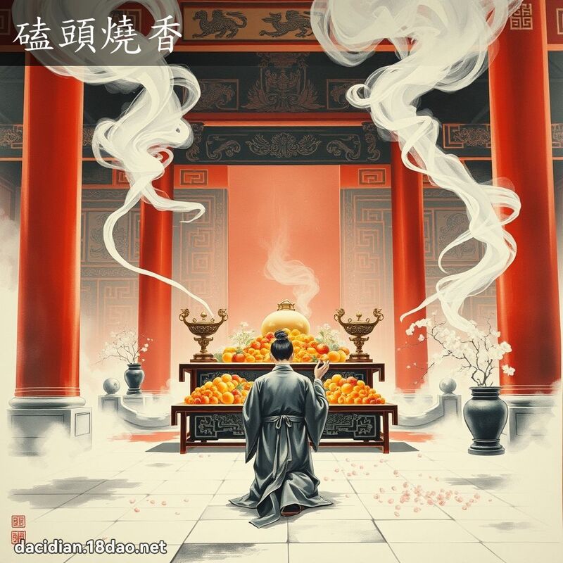 磕头烧香 配图