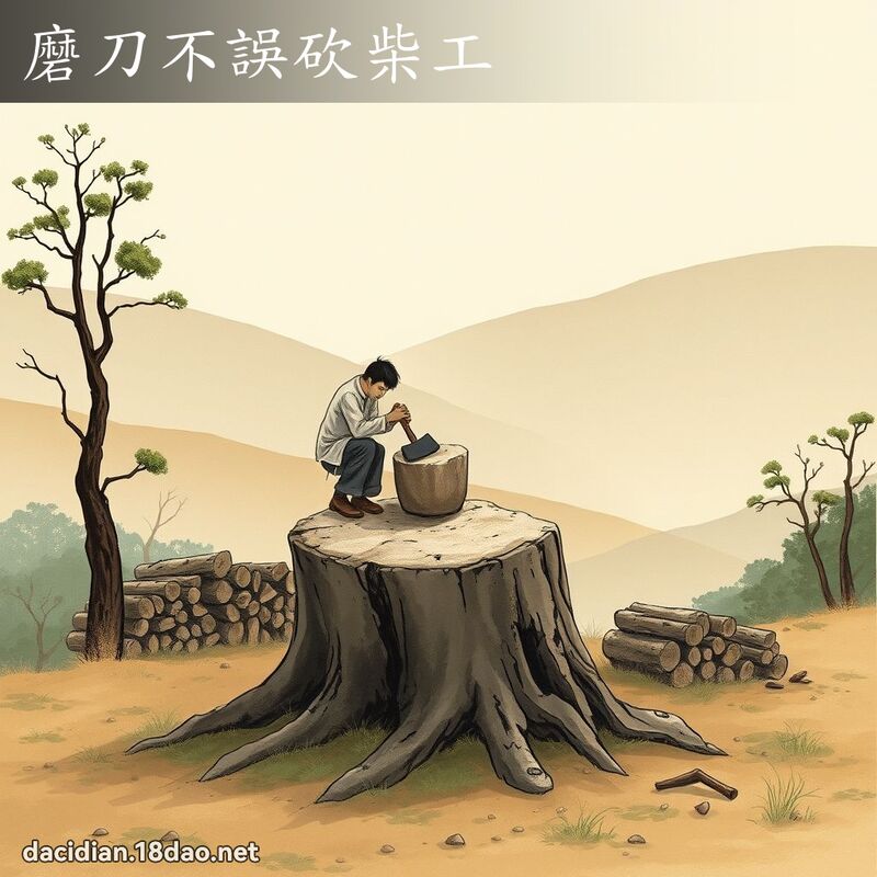 磨刀不误砍柴工 配图