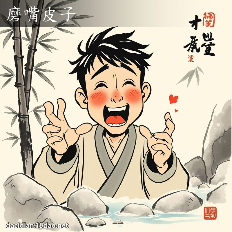 磨嘴皮子 配图