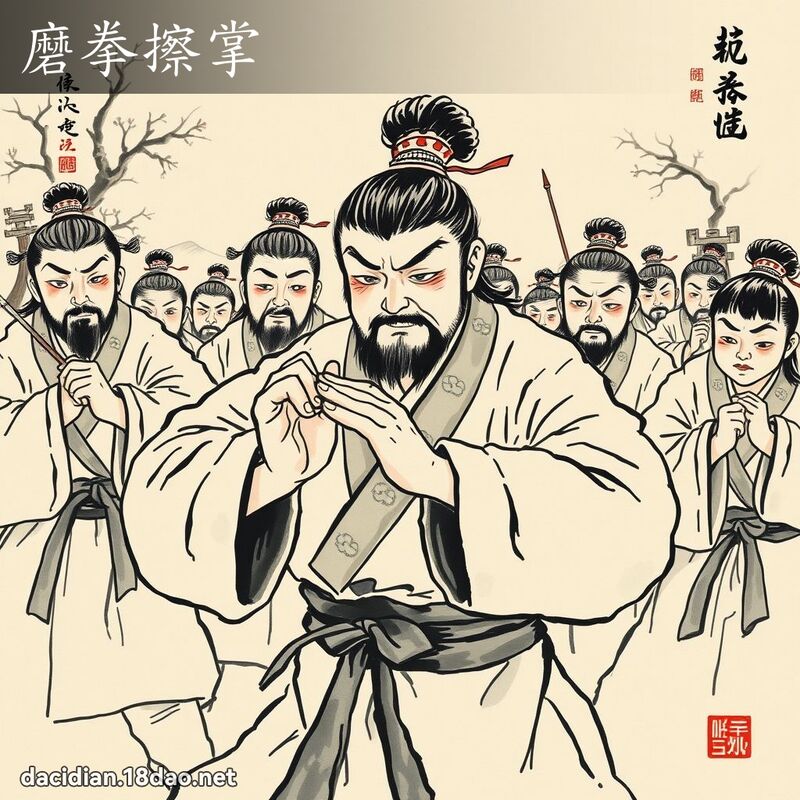 磨拳擦掌 配图