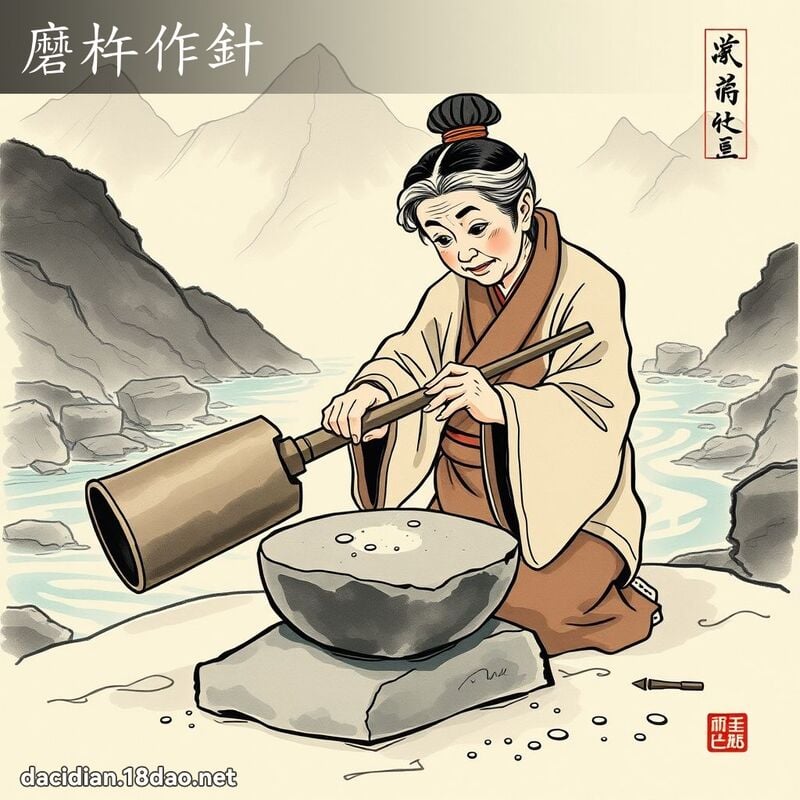磨杵作针 配图