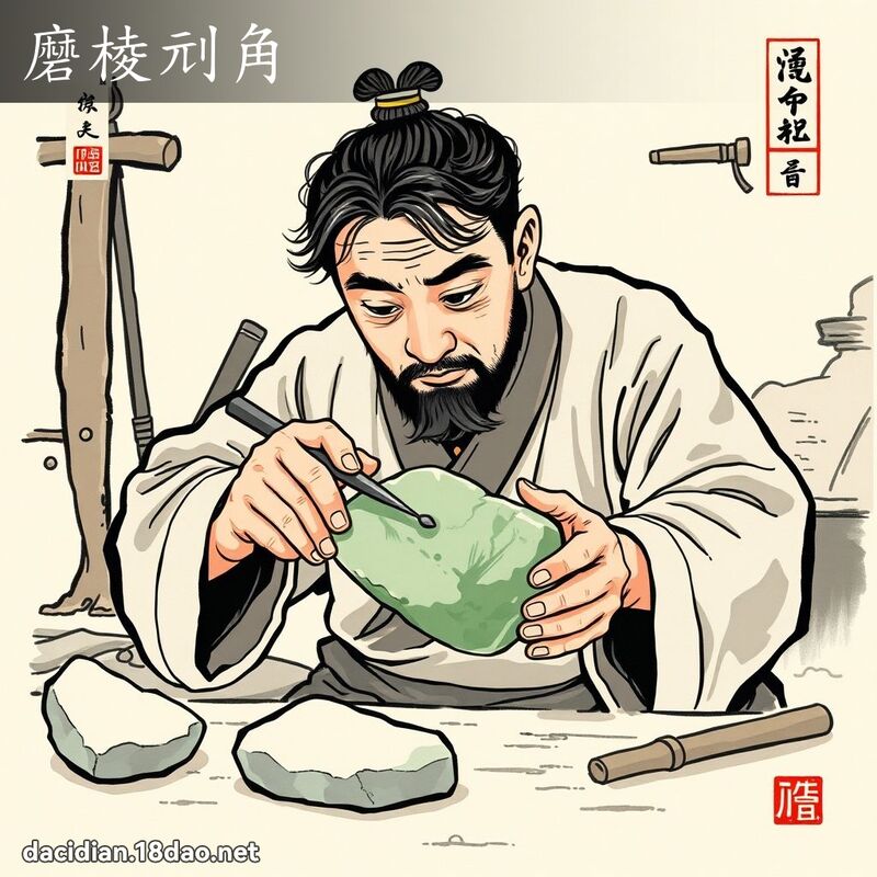 磨棱刓角 配图