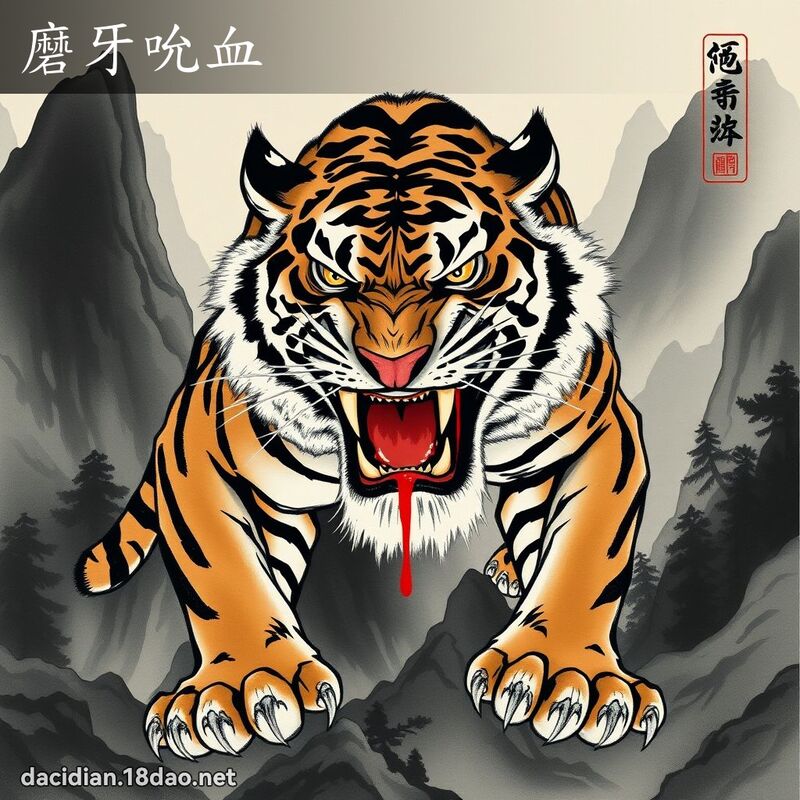 磨牙吮血 配图