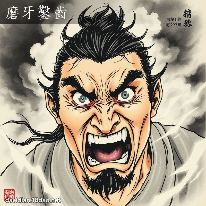 磨牙凿齿 配图