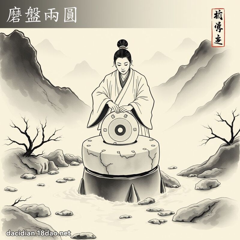 磨盘两圆 配图