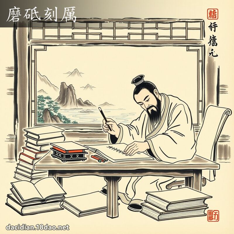 磨砥刻厉 配图