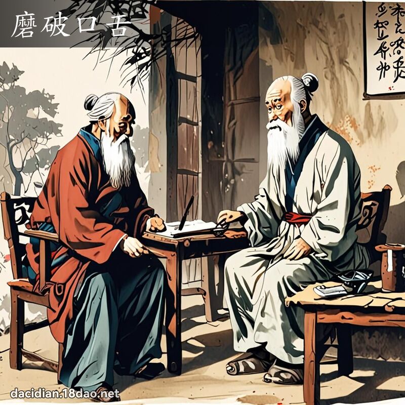 磨破口舌 配图