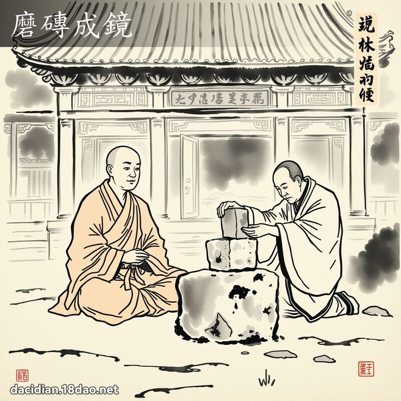 磨砖成镜 配图
