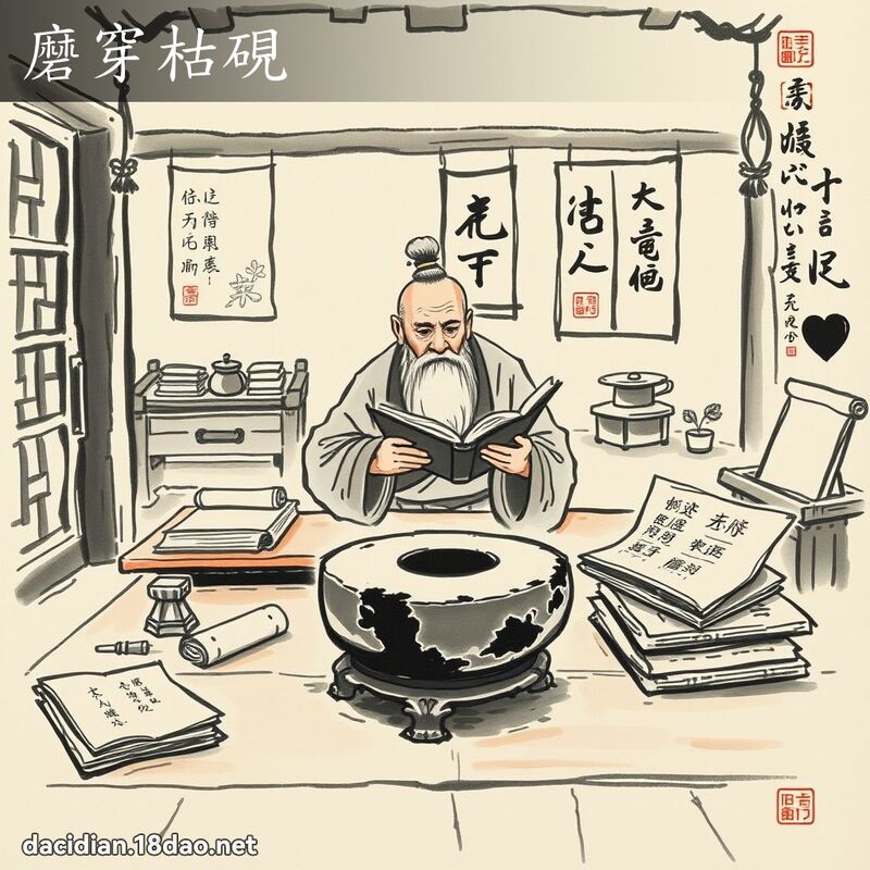 磨穿枯砚 配图