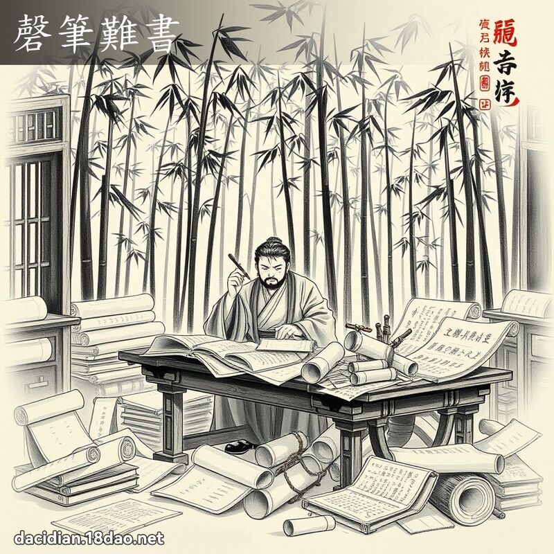 磬笔难书 配图