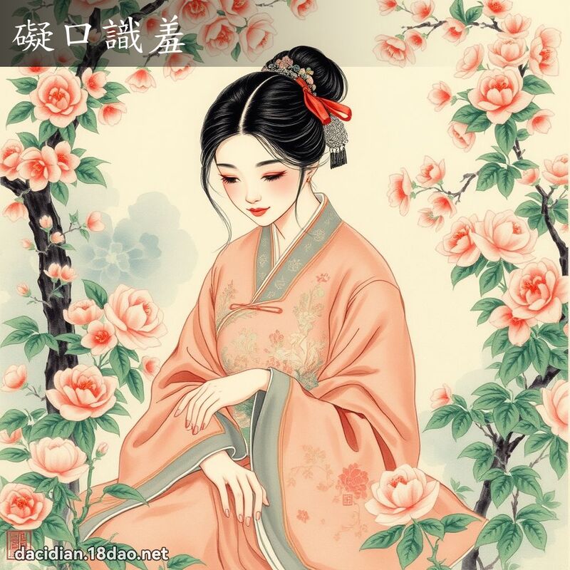 碍口识羞 配图