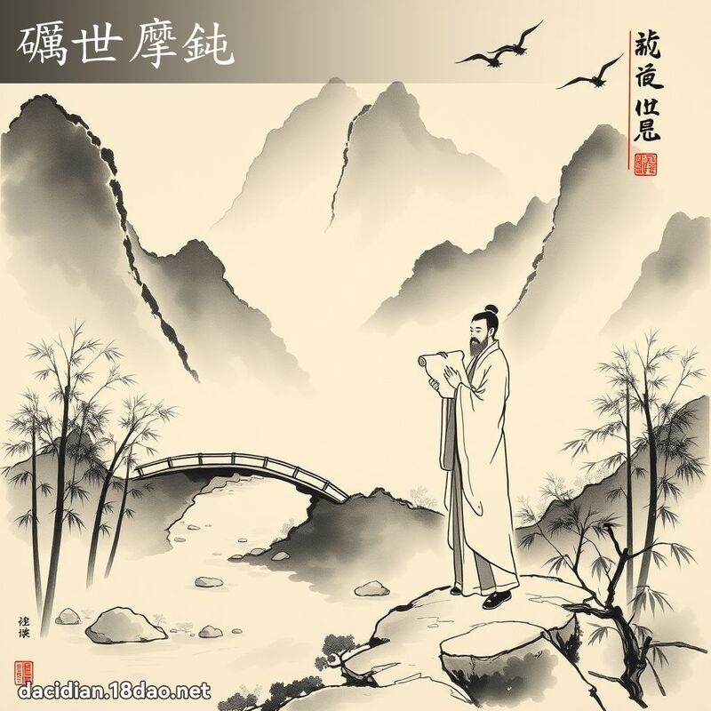 礪世摩钝 配图