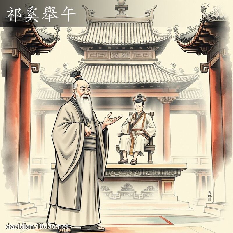 祁奚举午 配图