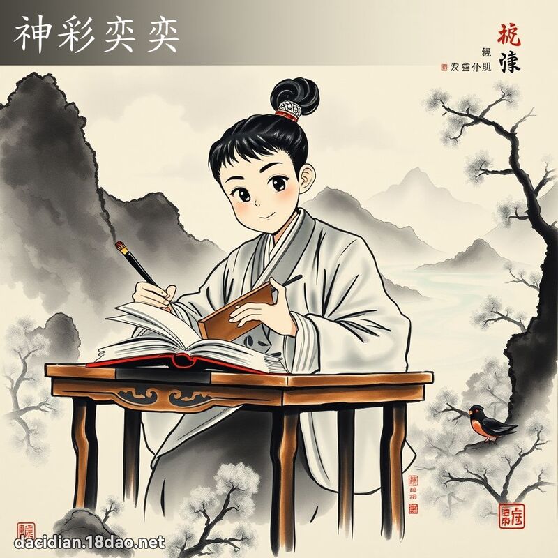 神彩奕奕 配图