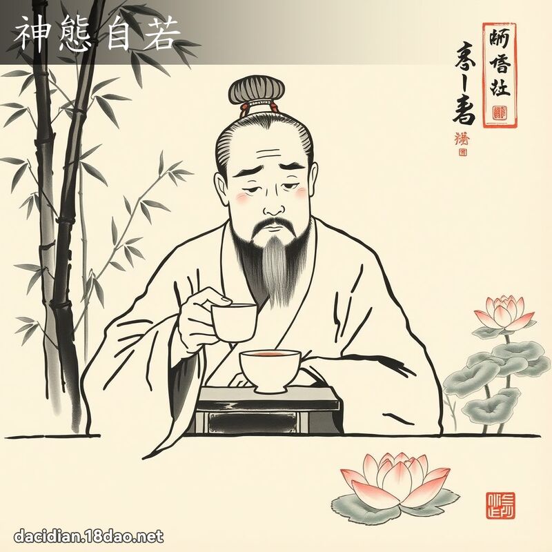神态自若 配图