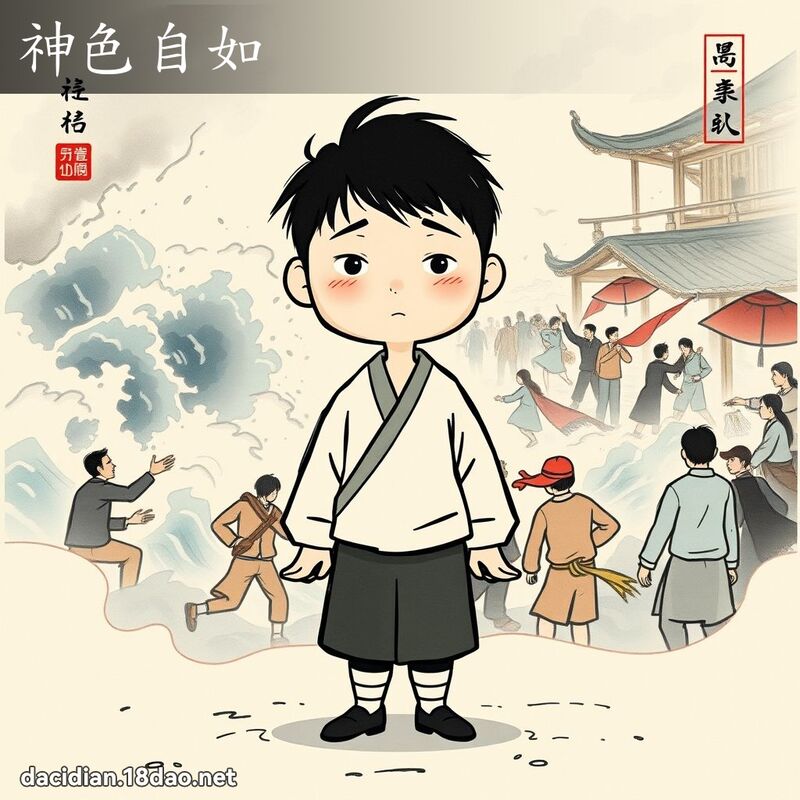 神色自如 配图