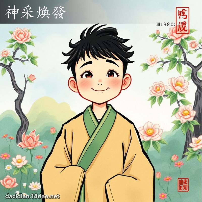 神采焕发 配图