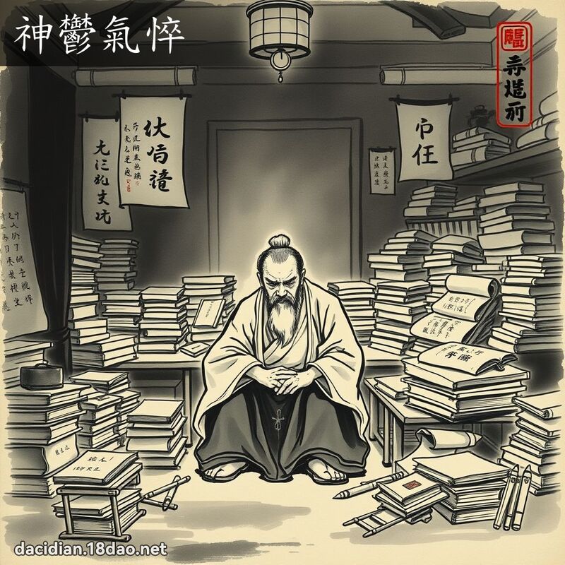 神郁气悴 配图