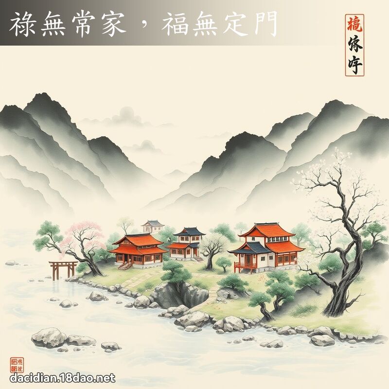 禄无常家,福无定门 配图