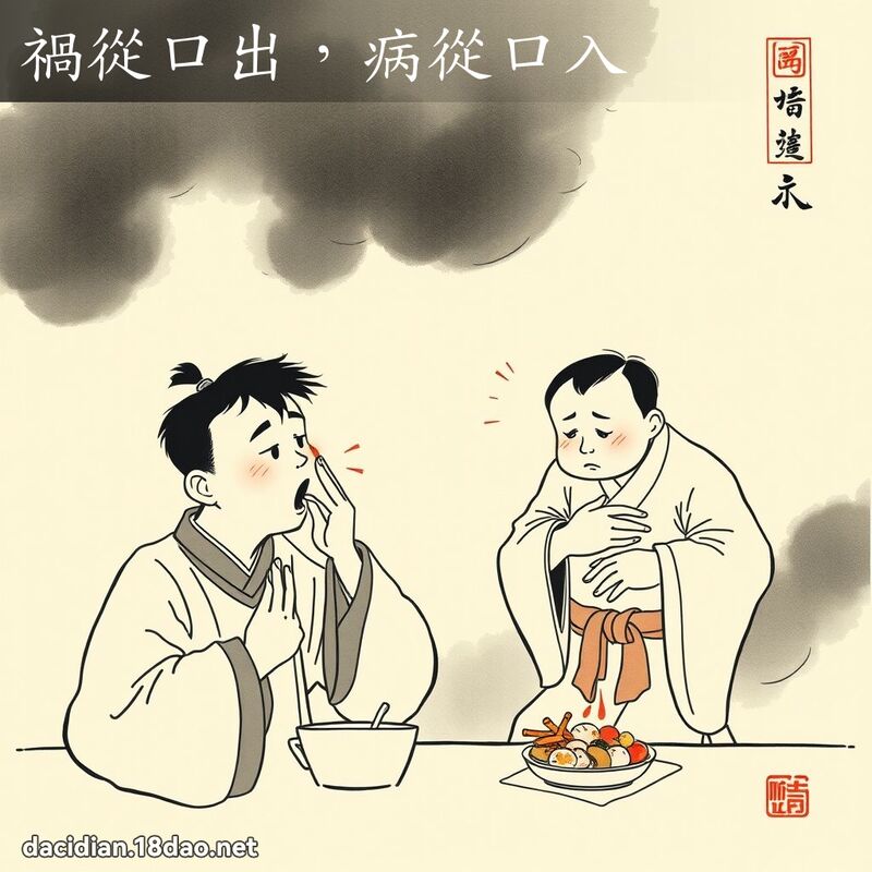 祸从口出,病从口入 配图