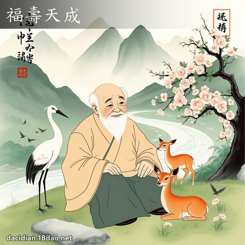 福寿天成 配图