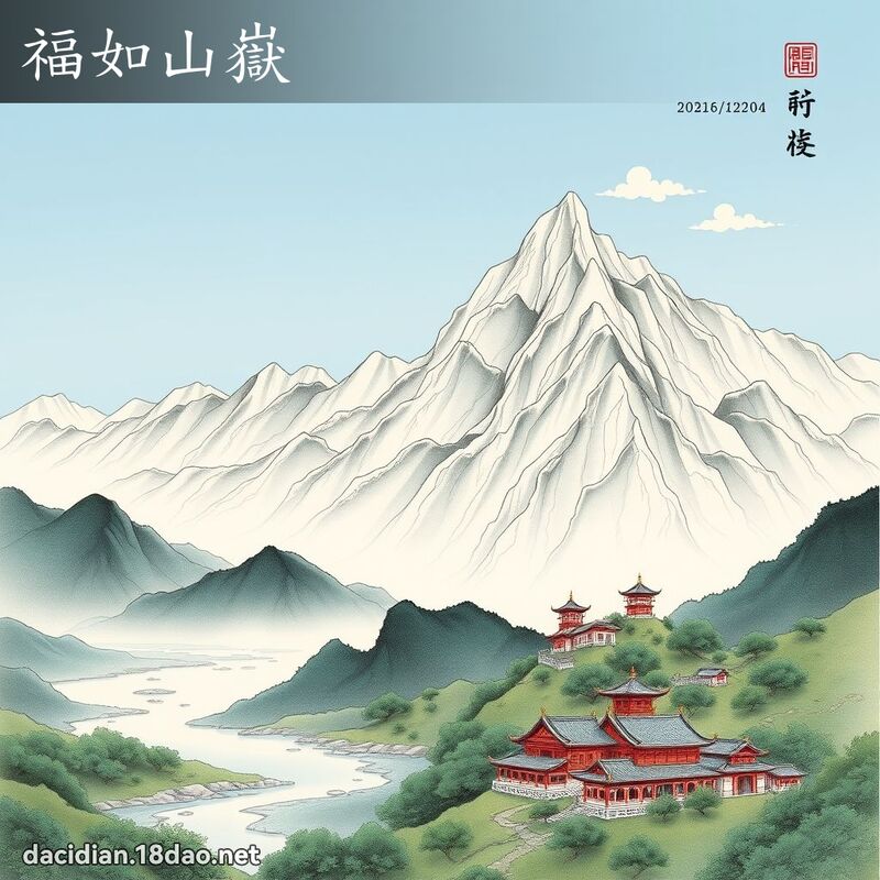 福如山岳 配图