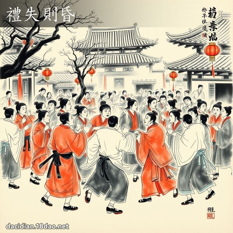 礼失则昏 配图