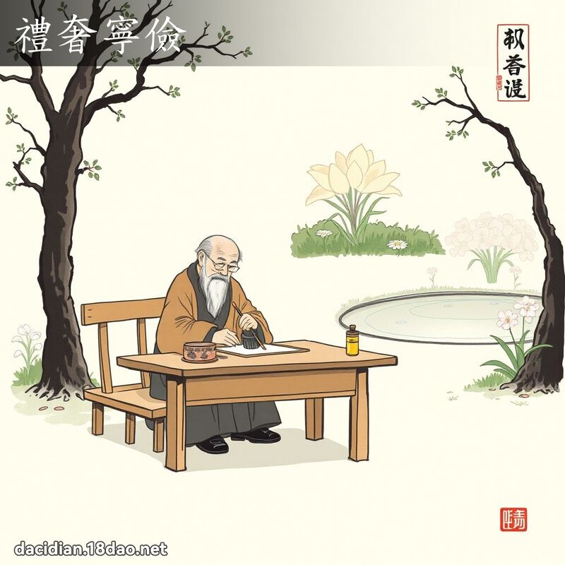 礼奢寧俭 配图