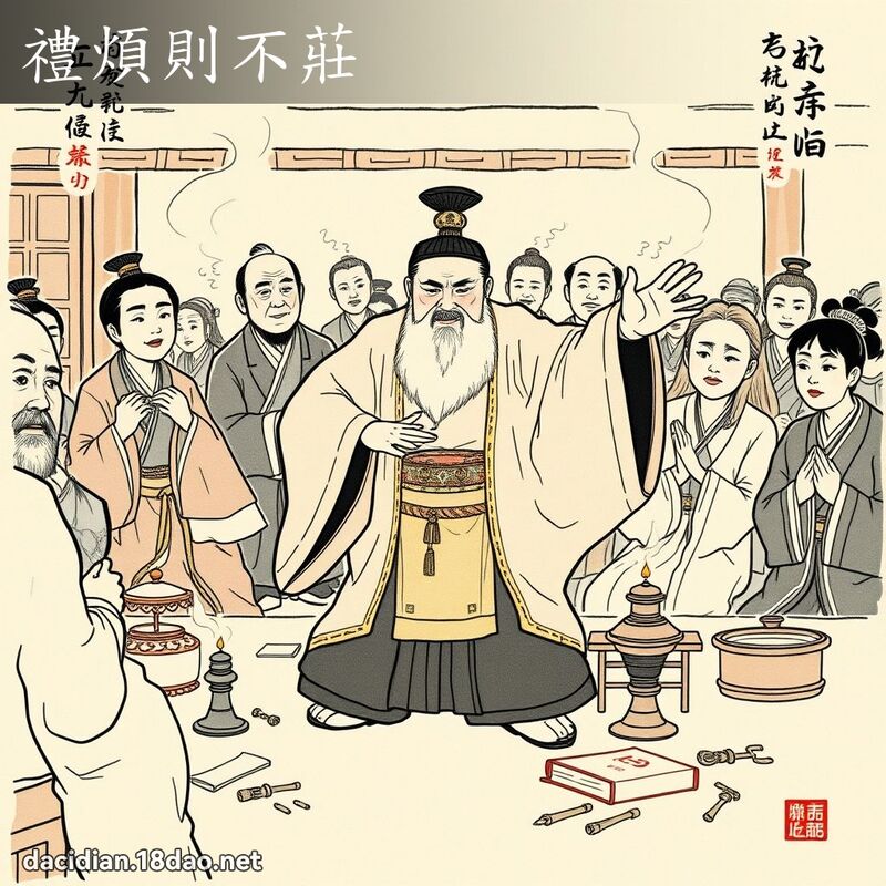 礼烦则不庄 配图
