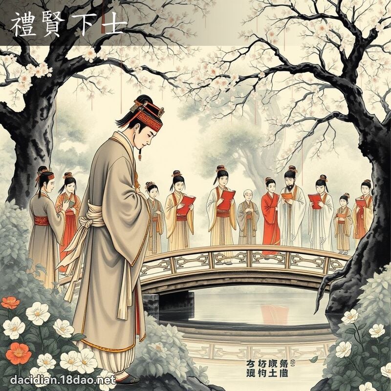 礼贤下士 配图