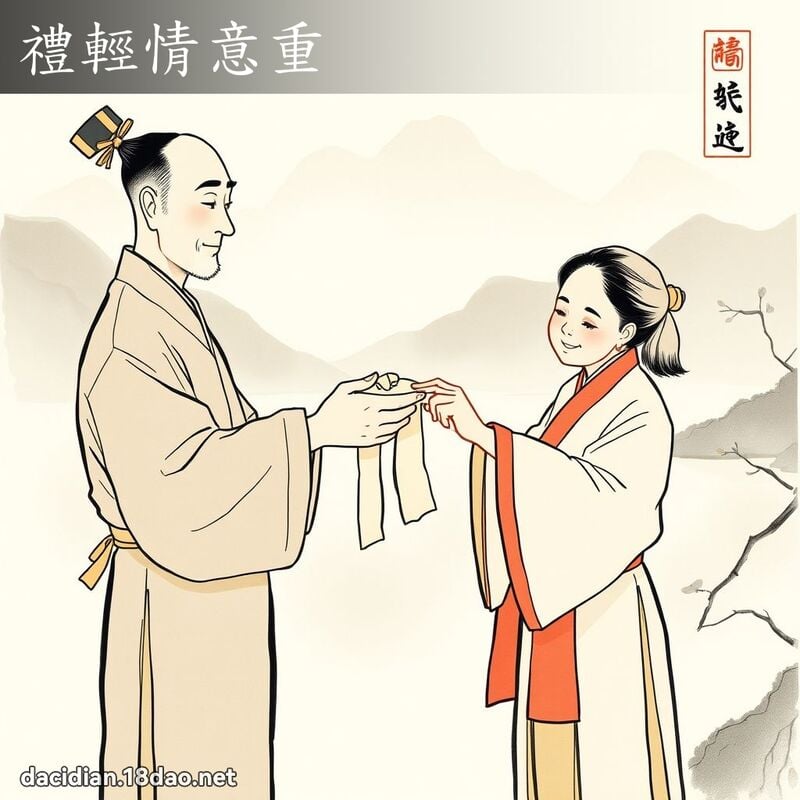 礼轻情意重 配图