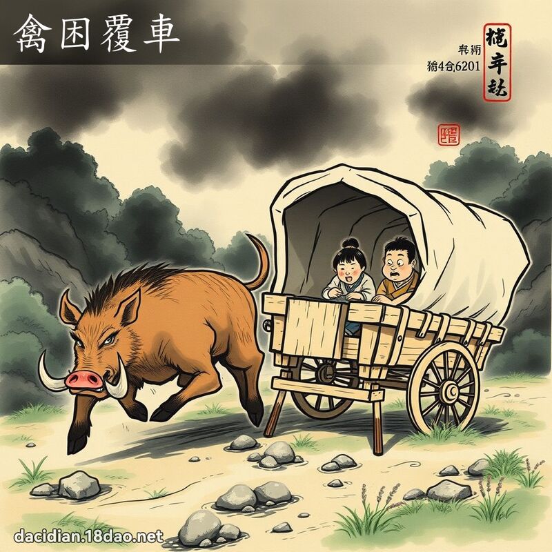 禽困覆车 配图