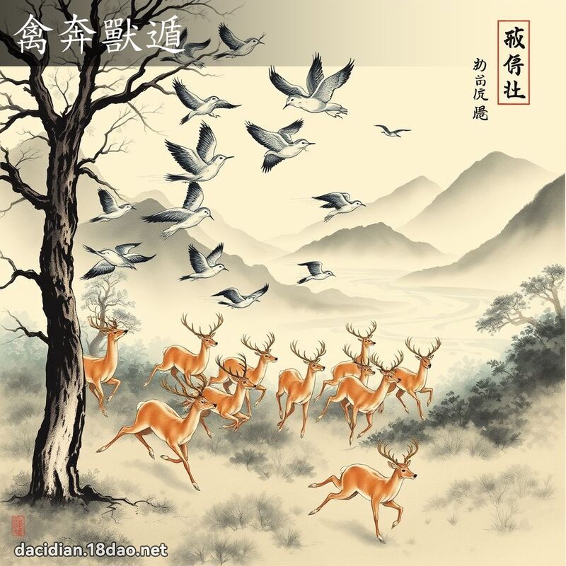 禽奔兽遁 配图