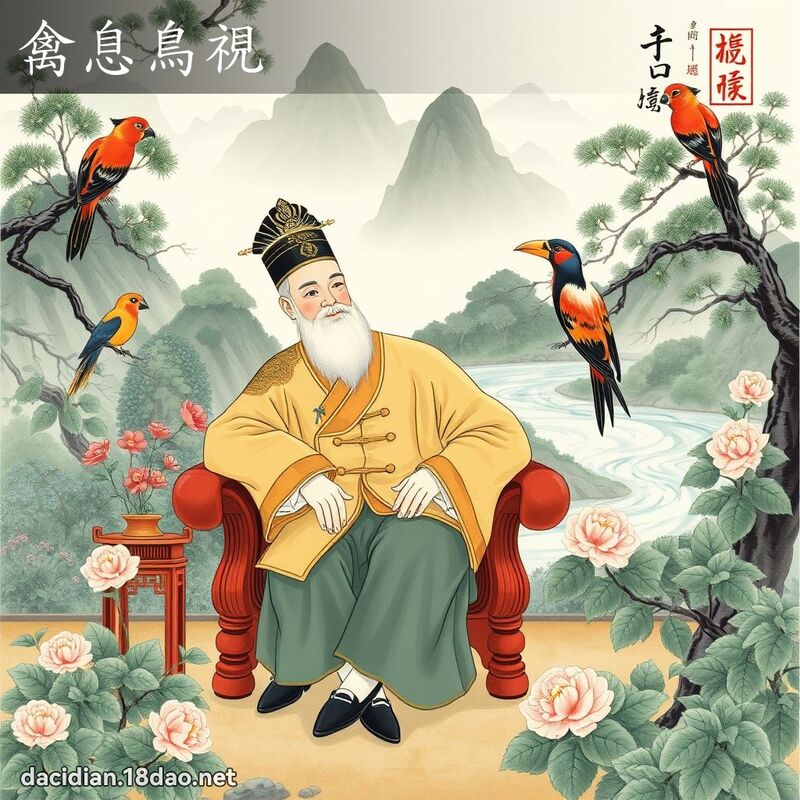 禽息鸟视 配图