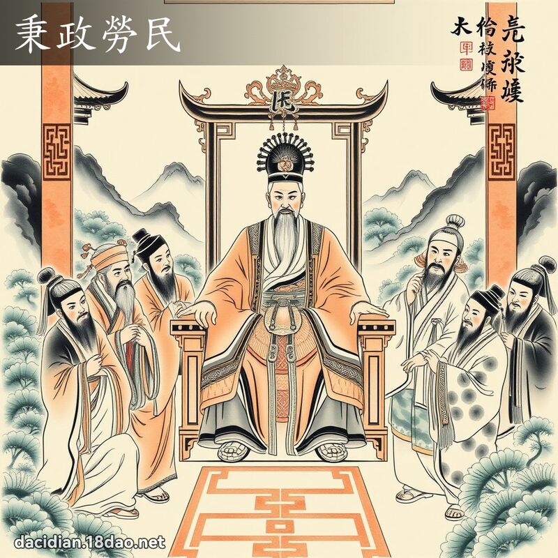 秉政劳民 配图