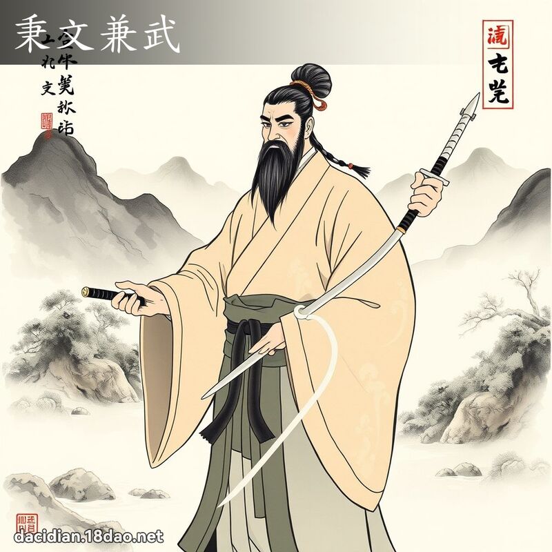 秉文兼武 配图