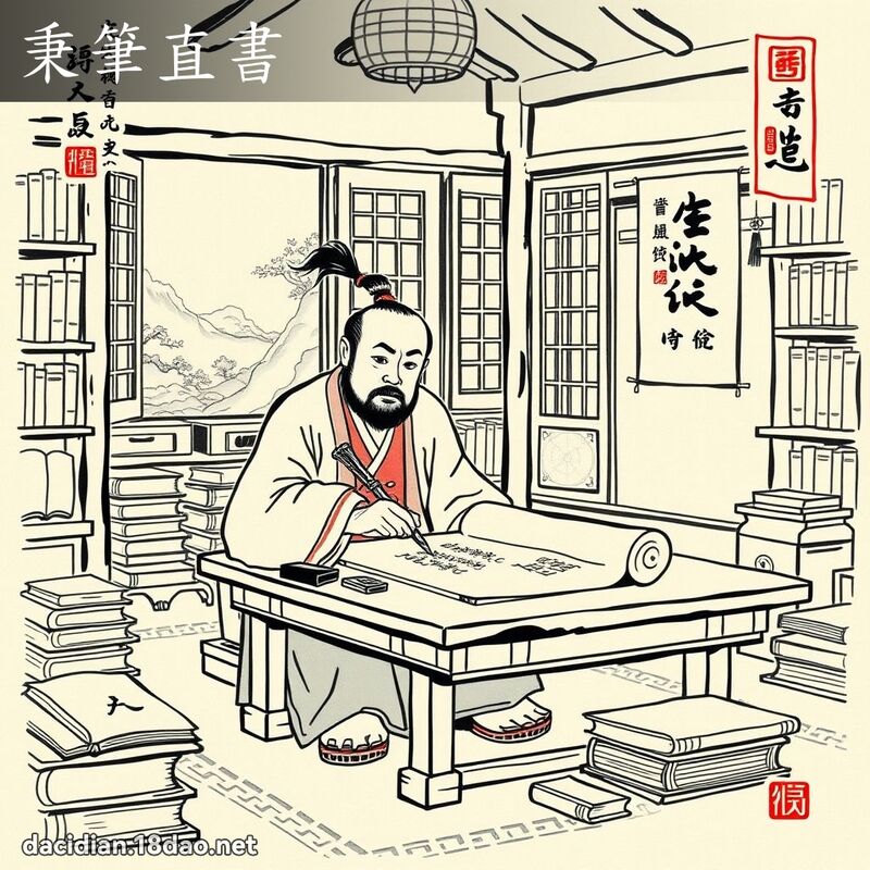 秉笔直书 配图