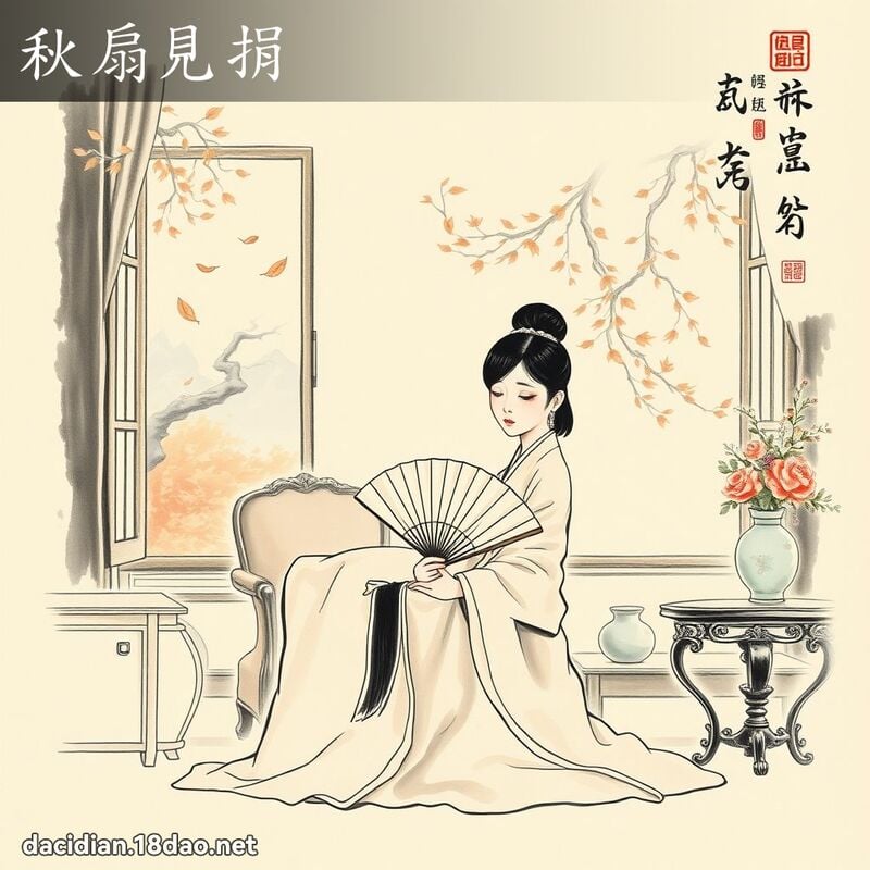 秋扇见捐 配图